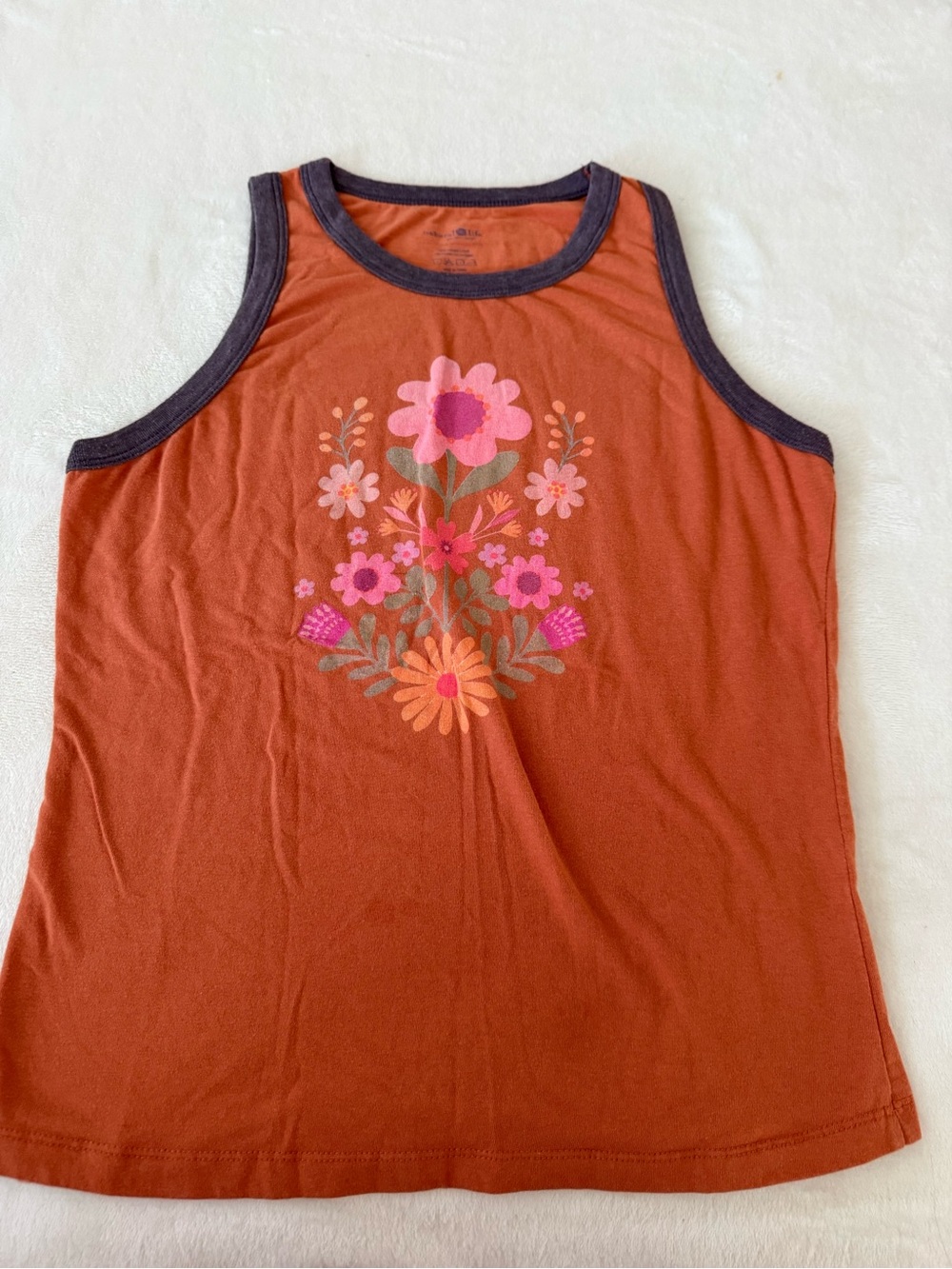 Natural Life Women’s Size Medium Tank Top Floral Graphic D79